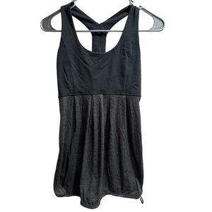 Lululemon Racer Back‎ Tank, Black/Gray, size 4
